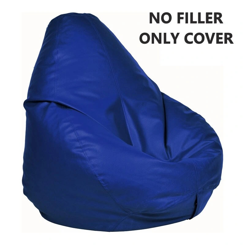 Pouf en similicuir, garnissage non inclus, idéal pour enfants et adolescents, par Ample Decor