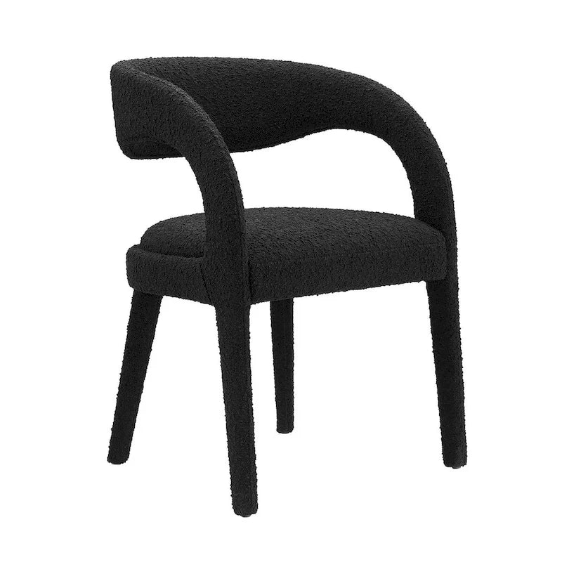 Pinnacle Boucle Chaises de salle à manger rembourrées — Lot de deux