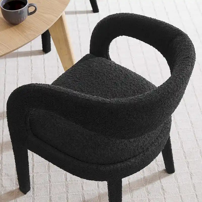 Pinnacle Boucle Chaises de salle à manger rembourrées — Lot de deux