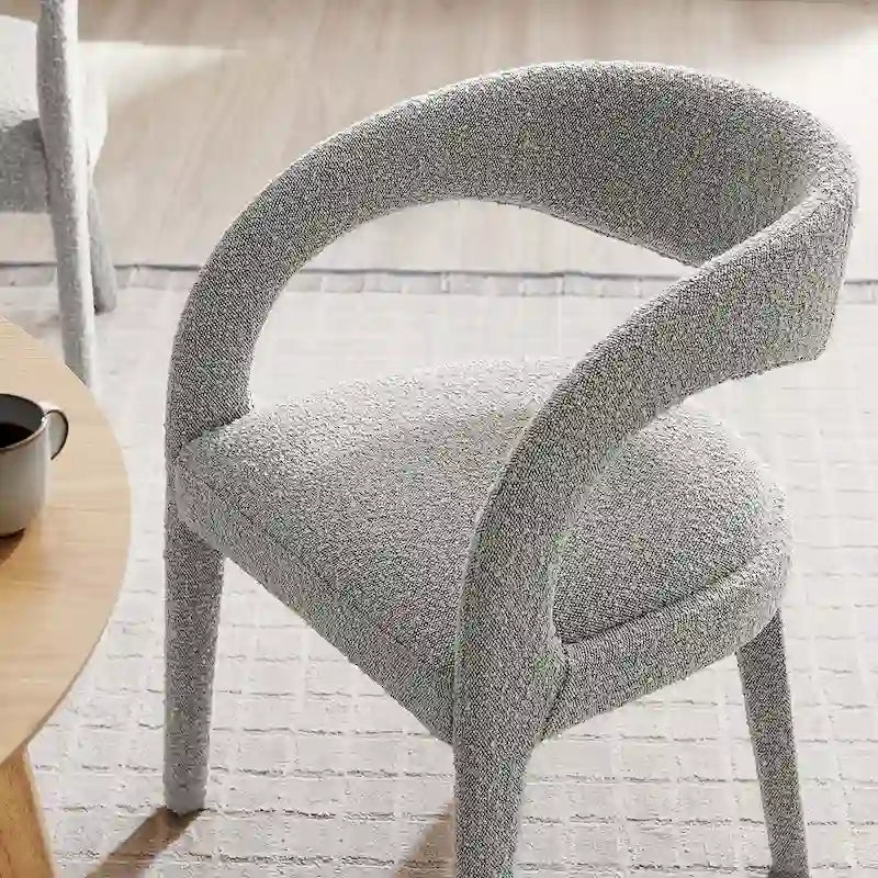 Pinnacle Boucle Chaises de salle à manger rembourrées — Lot de deux