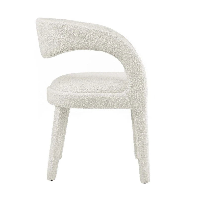 Pinnacle Boucle Chaises de salle à manger rembourrées — Lot de deux