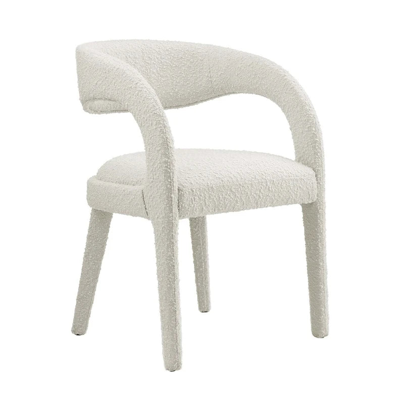 Pinnacle Boucle Chaises de salle à manger rembourrées — Lot de deux