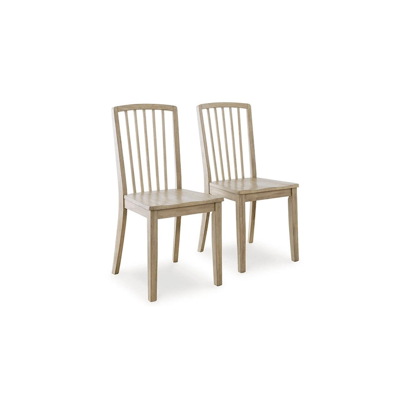 Signature Design by Ashley Gleanville Chaise de salle à manger marron clair - 17 L x 21 P x 38 H
