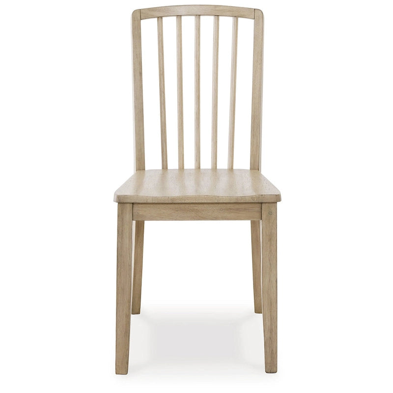 Signature Design by Ashley Gleanville Chaise de salle à manger marron clair - 17 L x 21 P x 38 H