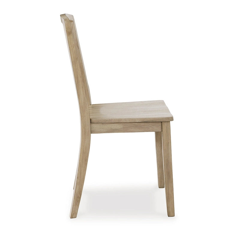 Signature Design by Ashley Gleanville Chaise de salle à manger marron clair - 17 L x 21 P x 38 H
