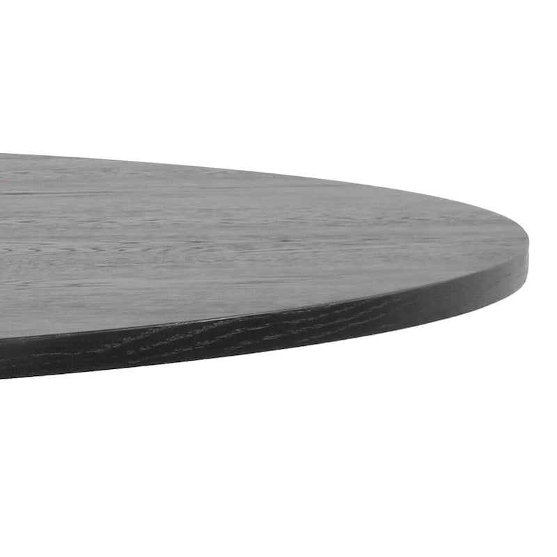 Table à manger ronde sur pied en chêne massif de 52 po