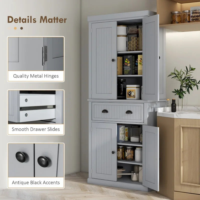 Élément de rangement de cuisine/garde-manger à 4 portes de haute qualité pour la maison