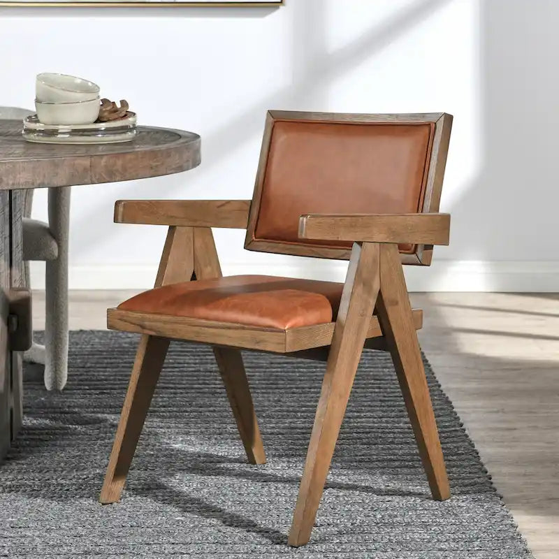 Classic Home Dolton Top Grain Leather Arm Chair