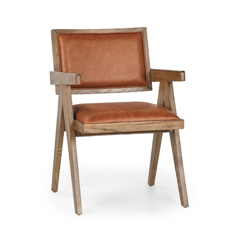 Fauteuil club en cuir pleine fleur Dolton Classic Home