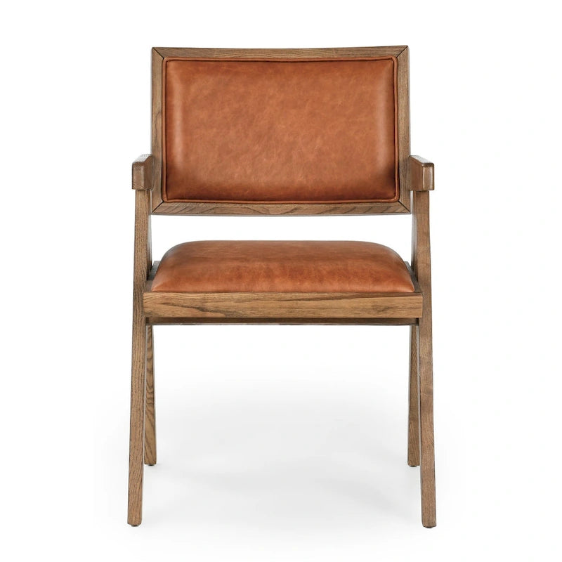 Fauteuil club en cuir pleine fleur Dolton Classic Home