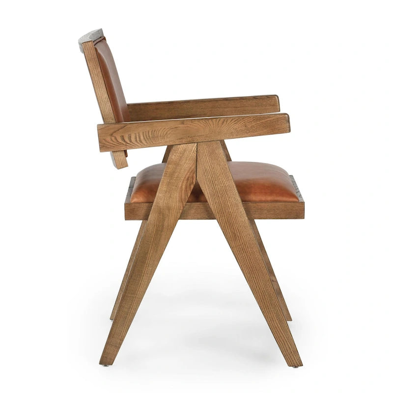 Fauteuil club en cuir pleine fleur Dolton Classic Home