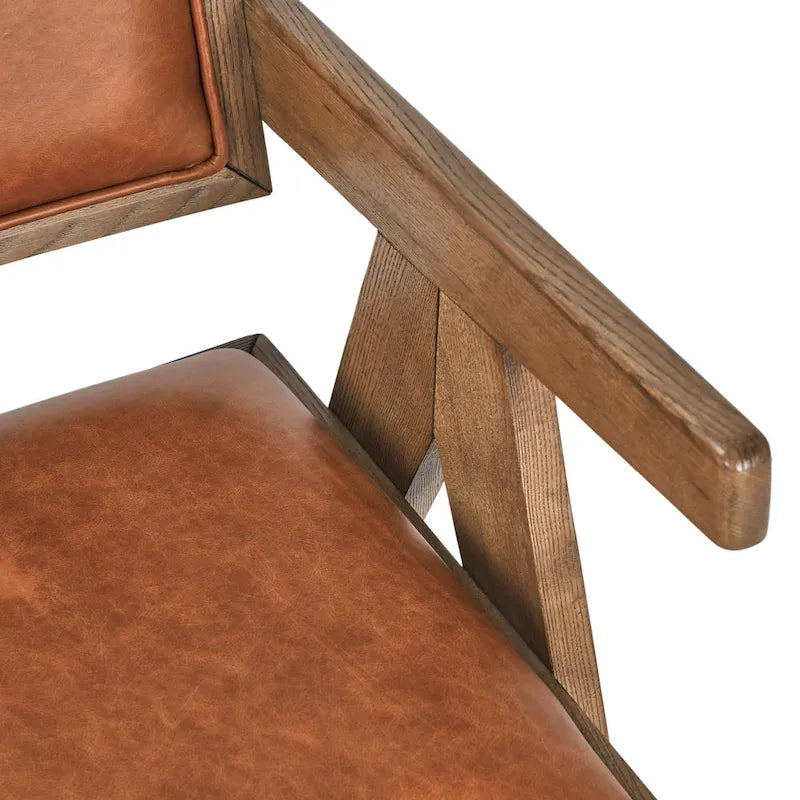 Fauteuil club en cuir pleine fleur Dolton Classic Home