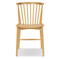 Chaise de salle à manger Ligna Poly & Bark - Dossier en bois tourné avec cadre en bois massif