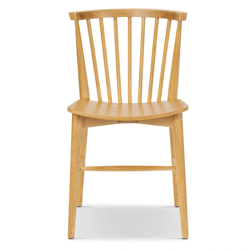 Chaise de salle à manger Ligna Poly & Bark - Dossier en bois tourné avec cadre en bois massif