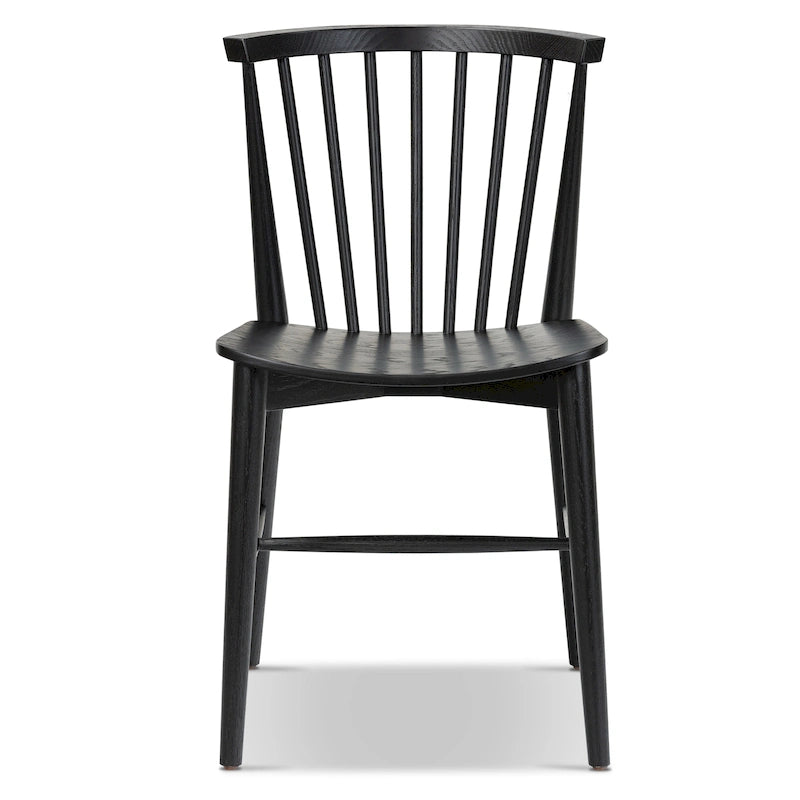 Chaise de salle à manger Ligna Poly & Bark - Dossier en bois tourné avec cadre en bois massif
