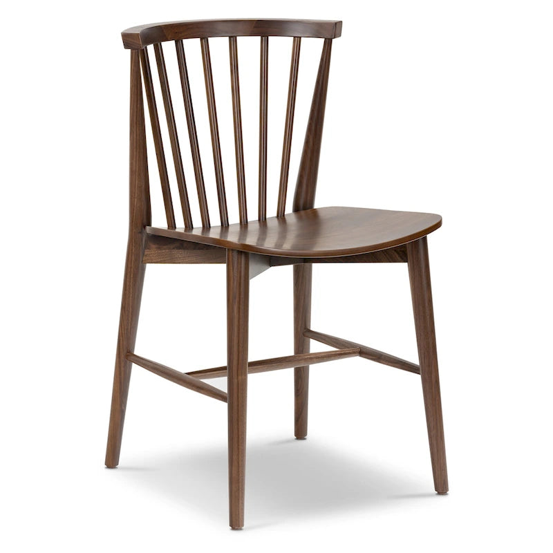 Chaise de salle à manger Ligna Poly & Bark - Dossier en bois tourné avec cadre en bois massif