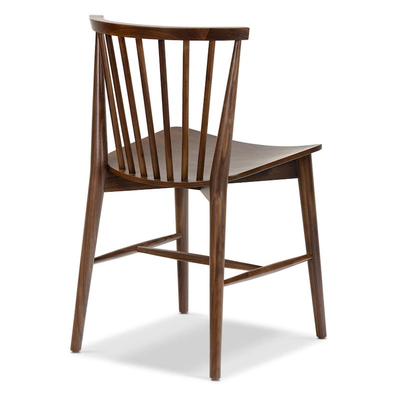 Chaise de salle à manger Ligna Poly & Bark - Dossier en bois tourné avec cadre en bois massif