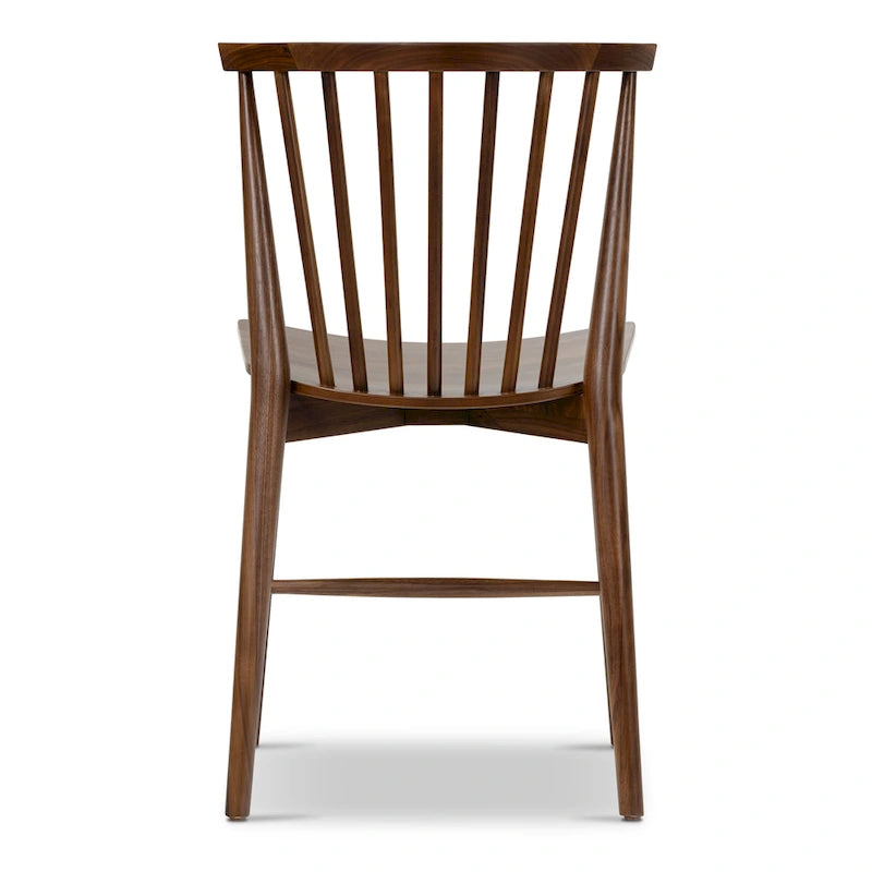 Chaise de salle à manger Ligna Poly & Bark - Dossier en bois tourné avec cadre en bois massif