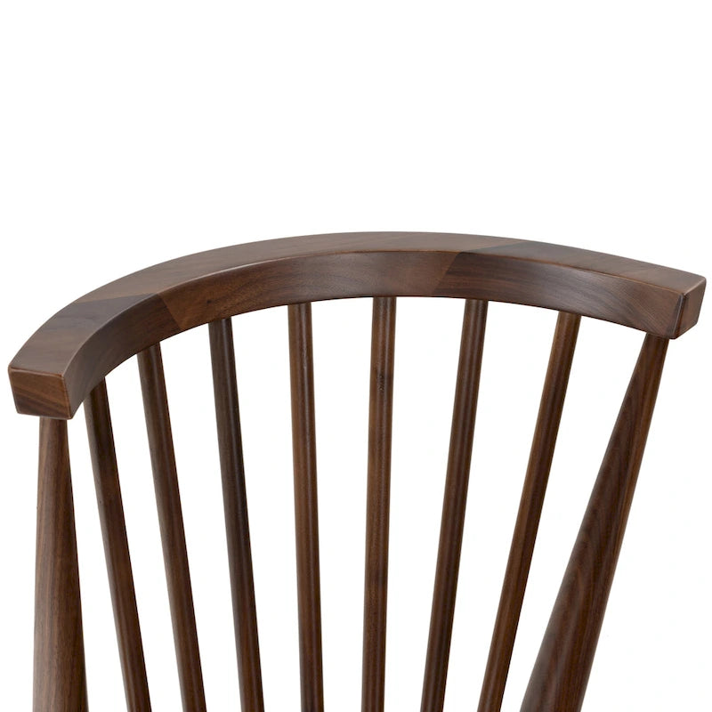 Chaise de salle à manger Ligna Poly & Bark - Dossier en bois tourné avec cadre en bois massif