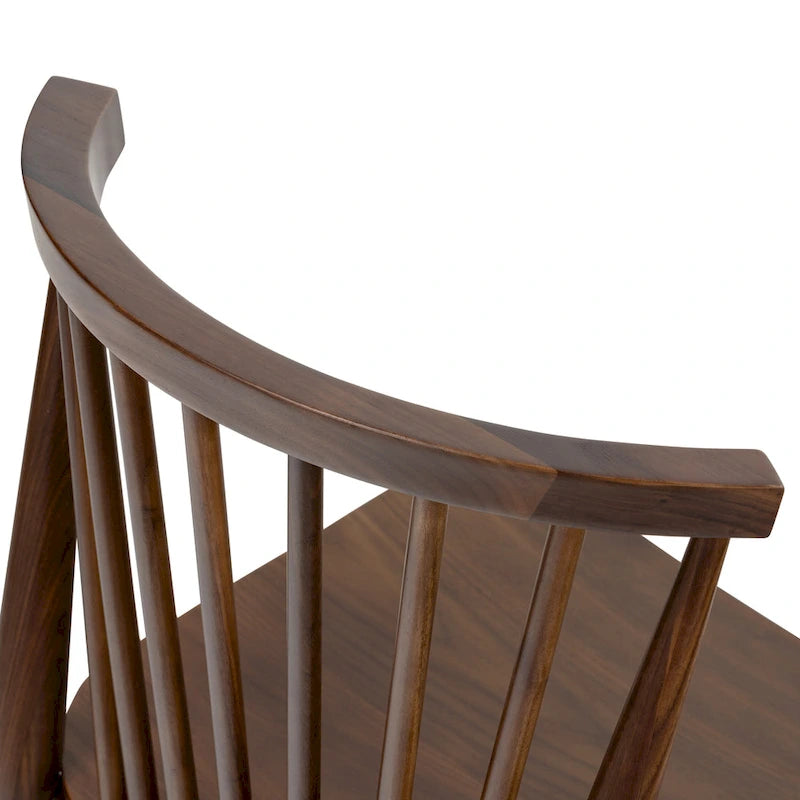 Chaise de salle à manger Ligna Poly & Bark - Dossier en bois tourné avec cadre en bois massif