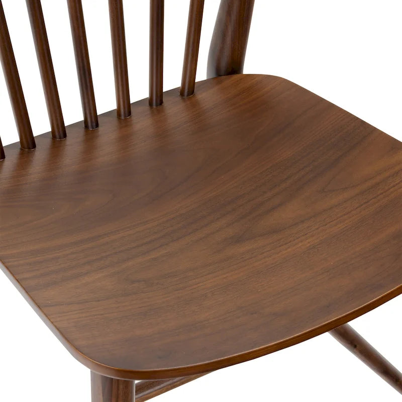 Chaise de salle à manger Ligna Poly & Bark - Dossier en bois tourné avec cadre en bois massif