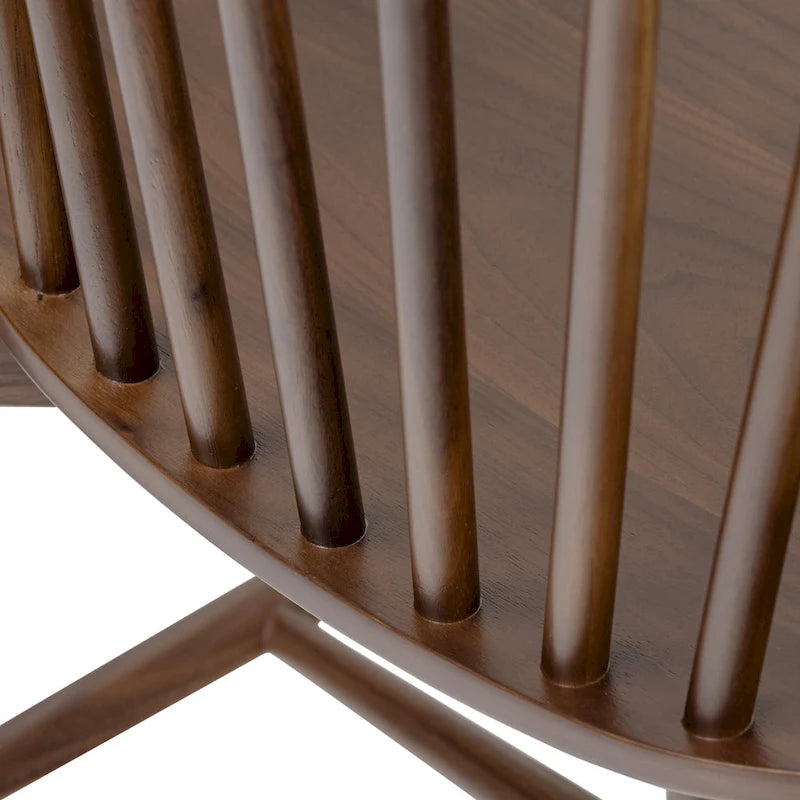 Chaise de salle à manger Ligna Poly & Bark - Dossier en bois tourné avec cadre en bois massif