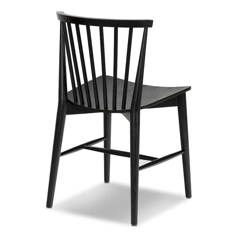 Chaise de salle à manger Ligna Poly & Bark - Dossier en bois tourné avec cadre en bois massif