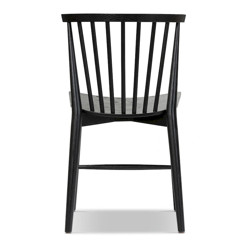 Chaise de salle à manger Ligna Poly & Bark - Dossier en bois tourné avec cadre en bois massif