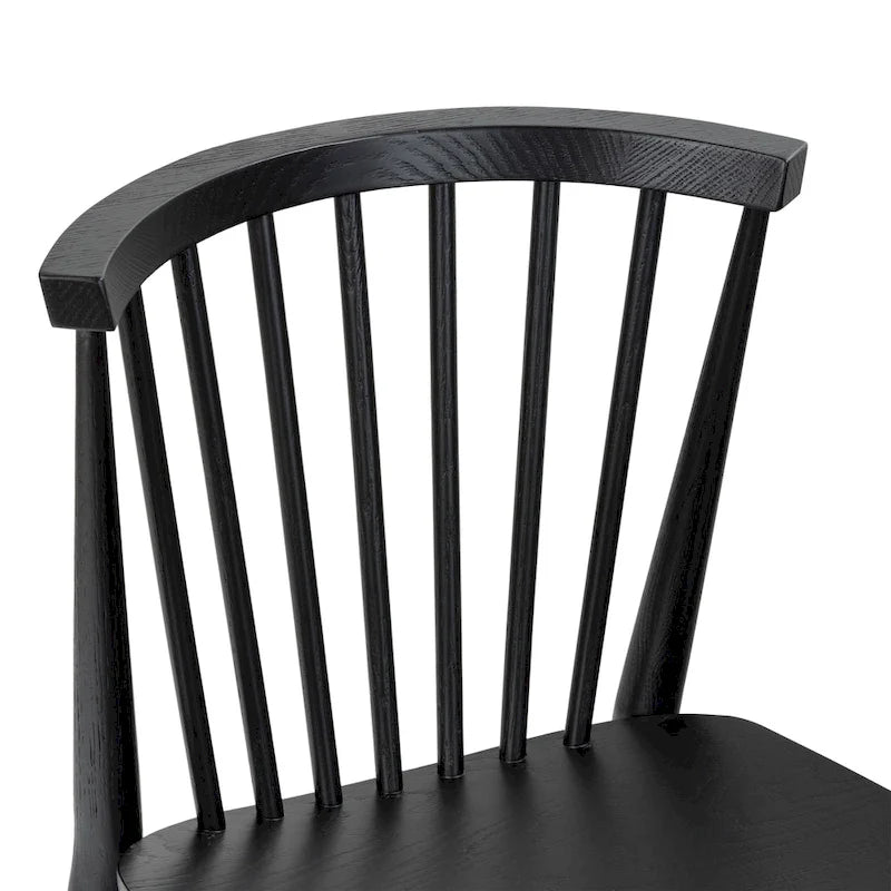 Chaise de salle à manger Ligna Poly & Bark - Dossier en bois tourné avec cadre en bois massif