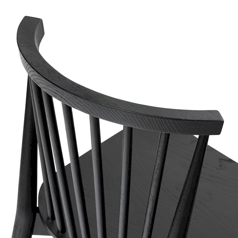 Chaise de salle à manger Ligna Poly & Bark - Dossier en bois tourné avec cadre en bois massif