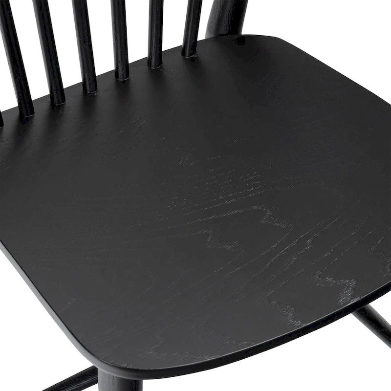 Chaise de salle à manger Ligna Poly & Bark - Dossier en bois tourné avec cadre en bois massif