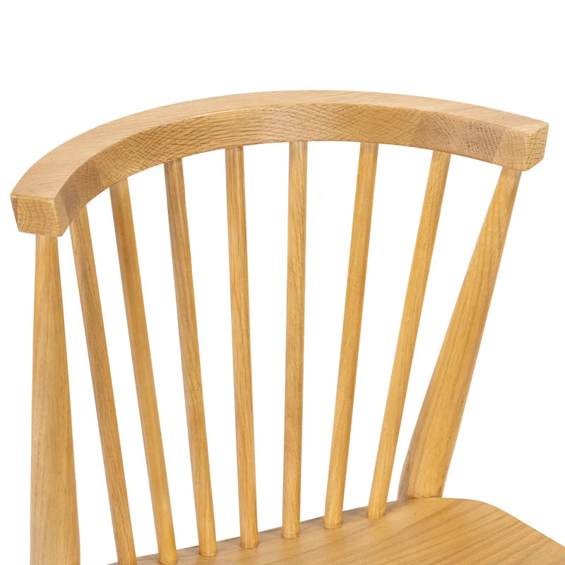 Chaise de salle à manger Ligna Poly & Bark - Dossier en bois tourné avec cadre en bois massif