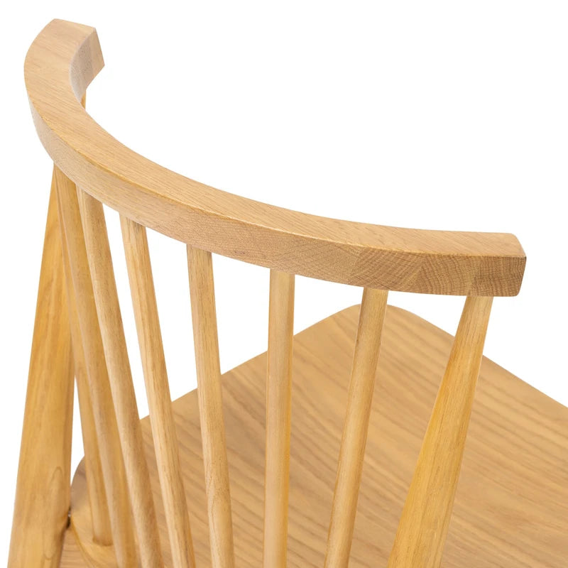 Chaise de salle à manger Ligna Poly & Bark - Dossier en bois tourné avec cadre en bois massif