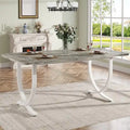 Table de salle à manger rectangulaire pour 4 à 6 personnes, table de cuisine de 160 cm avec finition aspect marbre
