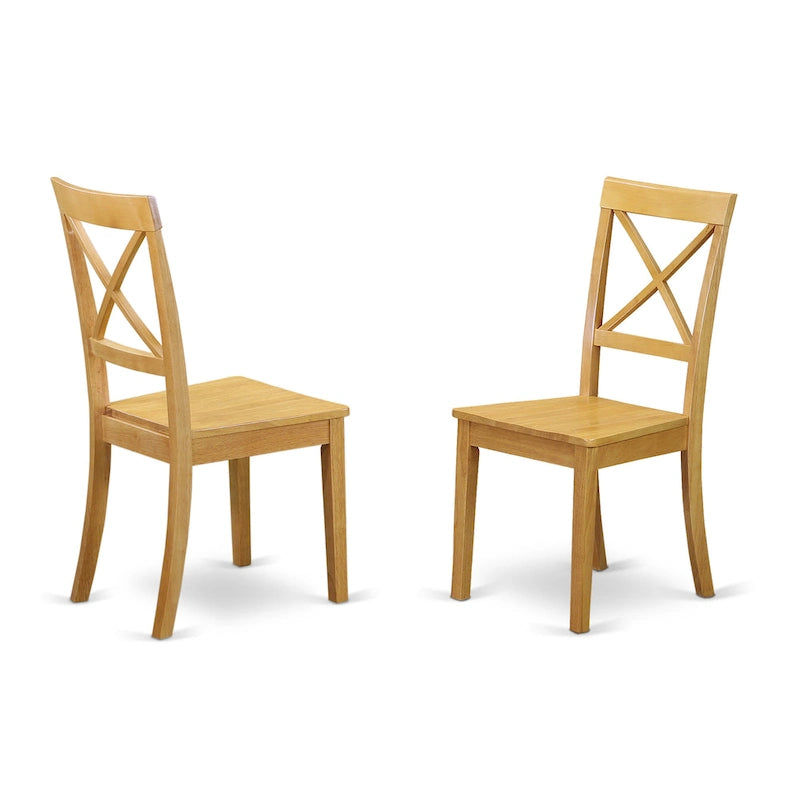 East West Furniture Ensemble table et chaises de cuisine 7 pièces composé d'une table de salle à manger et de 6 chaises de salle à manger, 36x60 pouces, Acajou