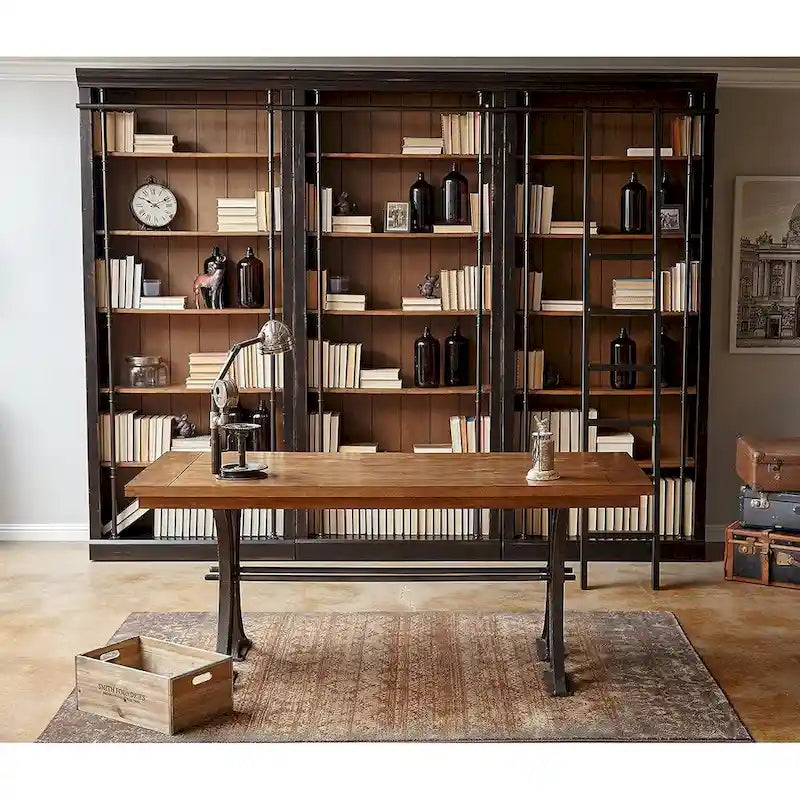 Bureau rustique Toulouse, Table d'écriture, Bureau, Marron