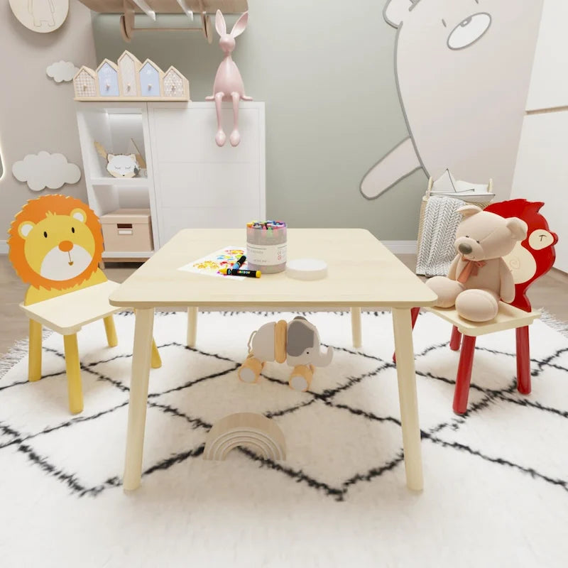 Ensemble table et 2 chaises pour enfant