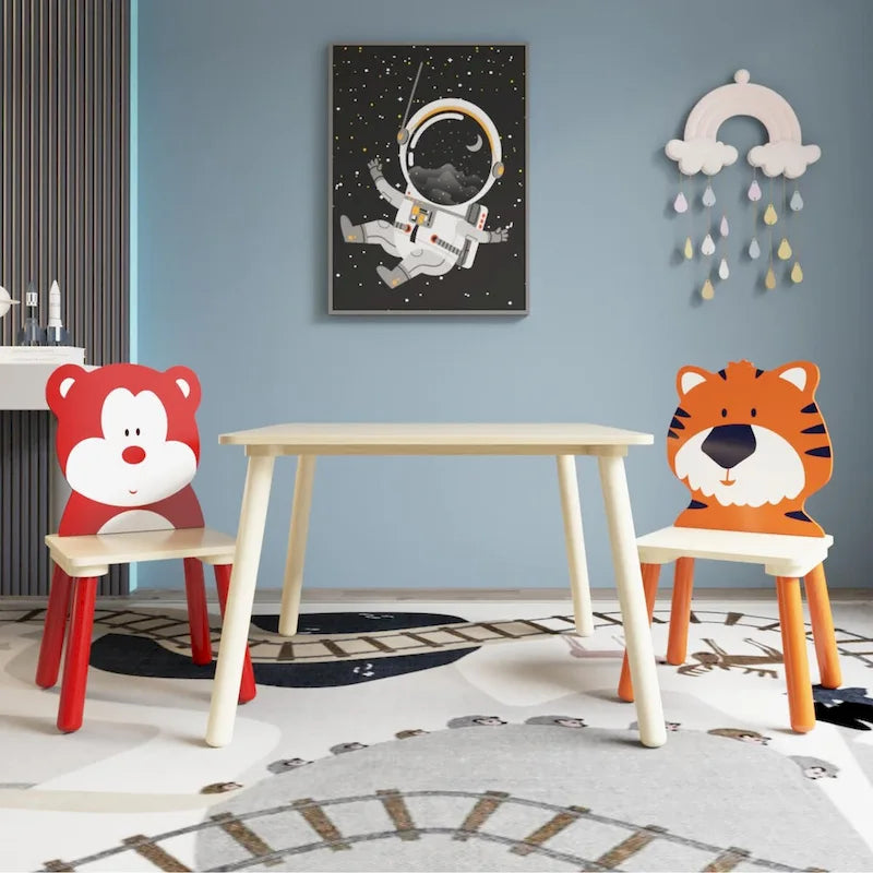 Ensemble table et 2 chaises pour enfant