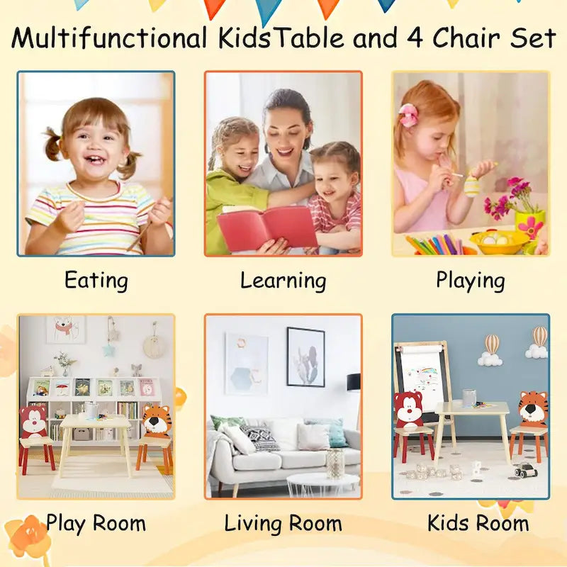 Ensemble table et 2 chaises pour enfant
