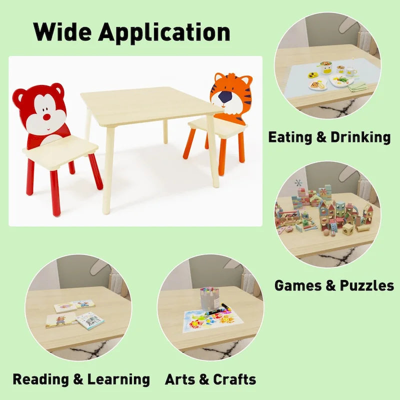 Ensemble table et 2 chaises pour enfant