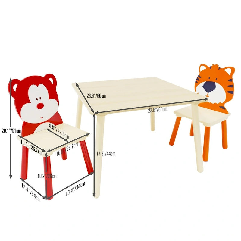 Ensemble table et 2 chaises pour enfant