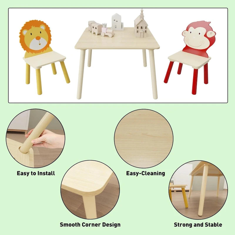 Ensemble table et 2 chaises pour enfant