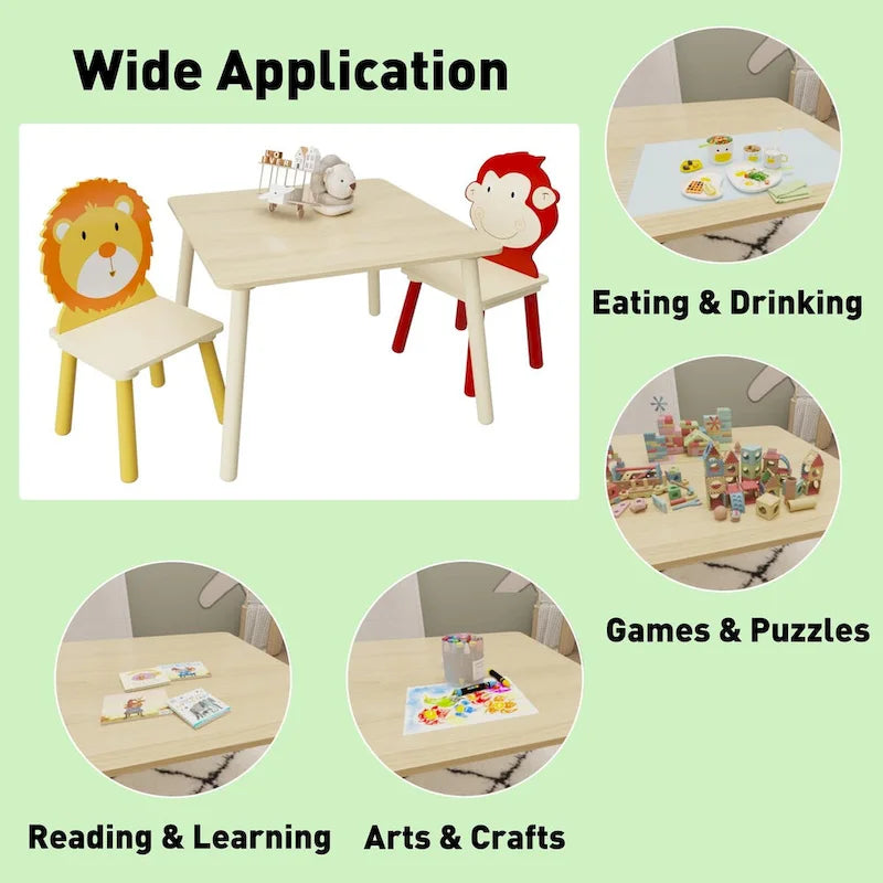 Ensemble table et 2 chaises pour enfant