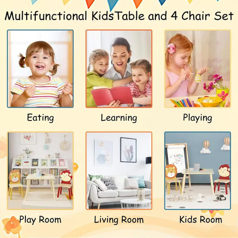 Ensemble table et 2 chaises pour enfant