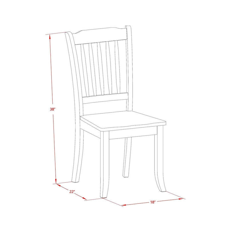 East West Furniture Ensemble de Table de Cuisine - Une Table Ronde et des Chaises de Salle à Manger, Blanc Lin (Options de Pièces)