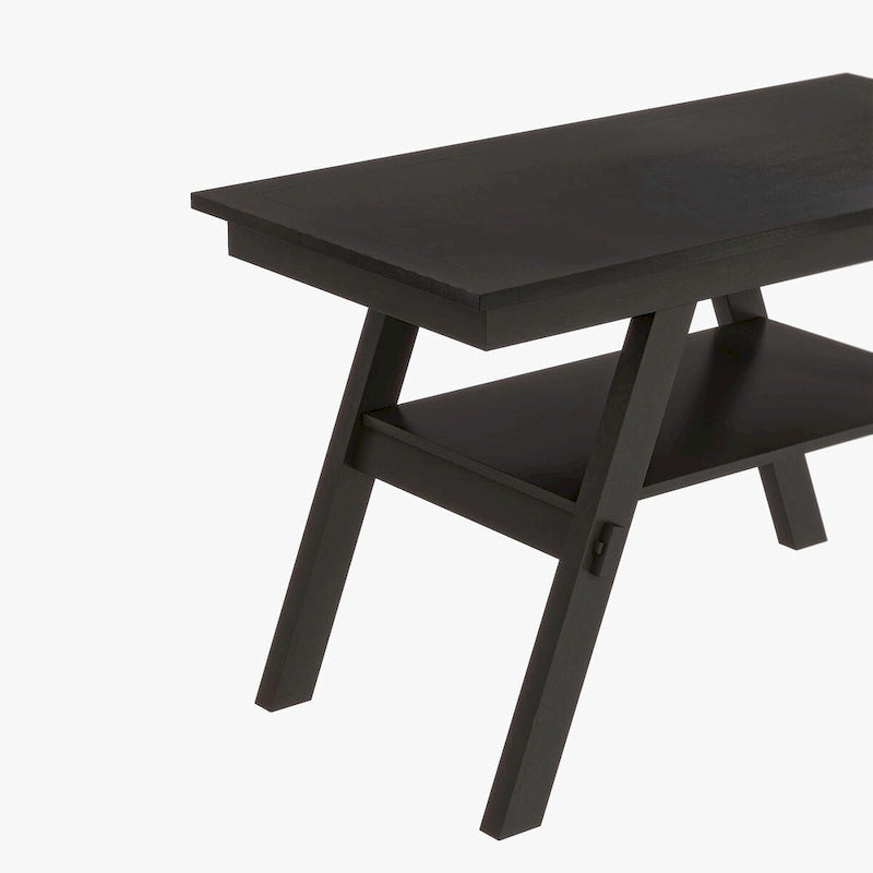 Ensemble de salle à manger 6 pièces à hauteur de comptoir avec étagère de rangement, banc et 4 chaises, expresso et beige