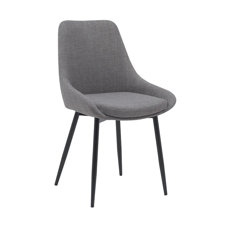Chaises de salle à manger en tissu Orin de Porthos Home avec pieds en acier, lot de 2