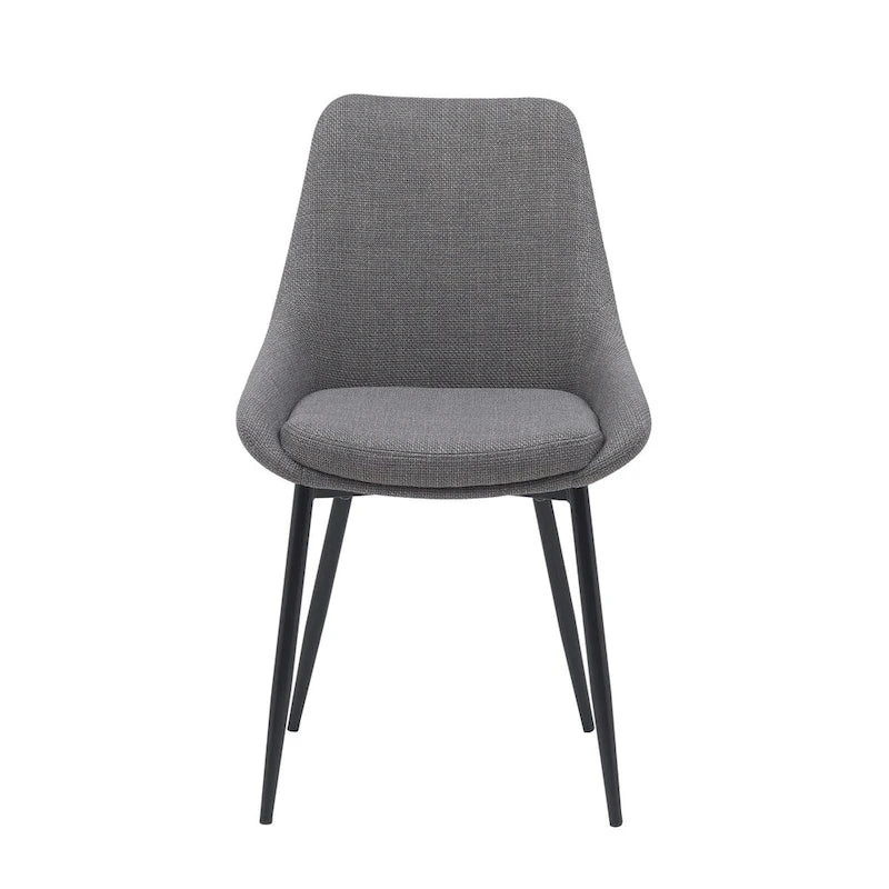 Chaises de salle à manger en tissu Orin de Porthos Home avec pieds en acier, lot de 2