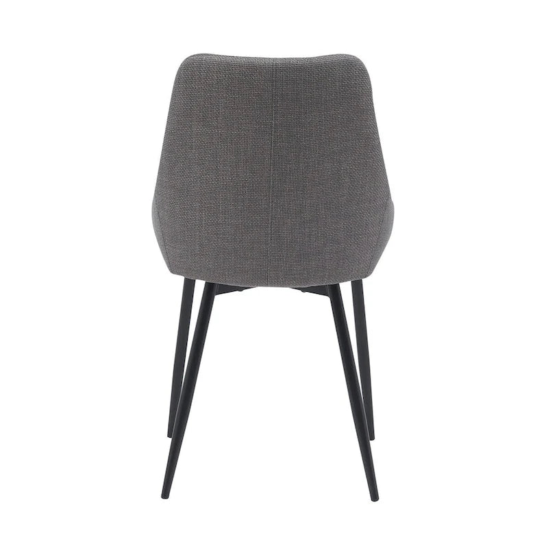 Chaises de salle à manger en tissu Orin de Porthos Home avec pieds en acier, lot de 2