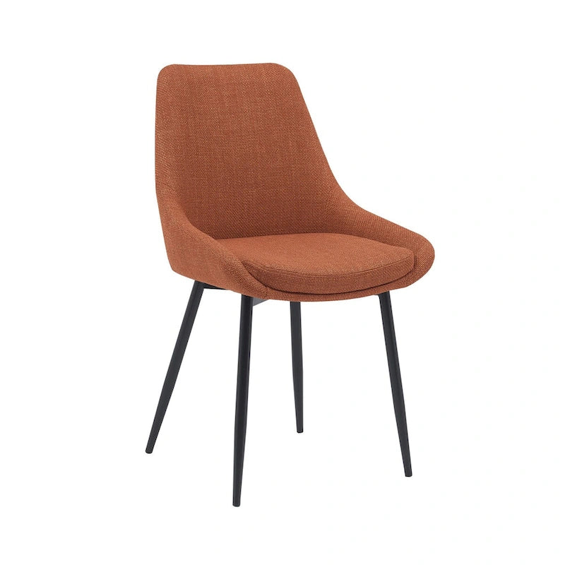 Chaises de salle à manger en tissu Orin de Porthos Home avec pieds en acier, lot de 2